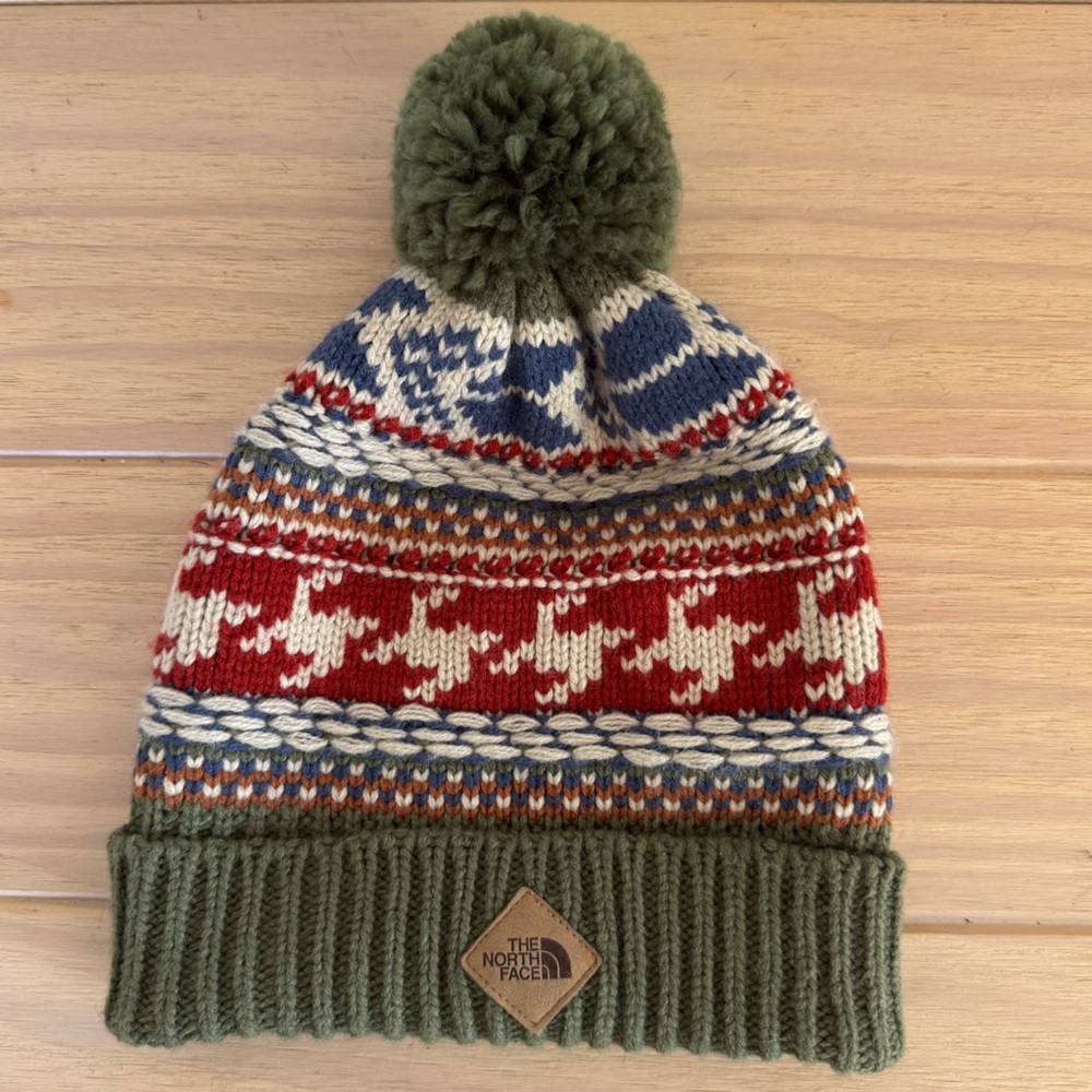 North Face Fair Isle Pom Beanie